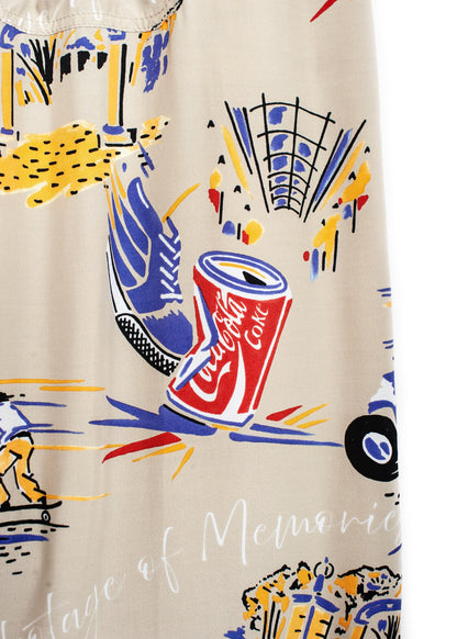 PT-SV-NRS-1005 / KEEP OUT Wide Track Cow Leather Pants