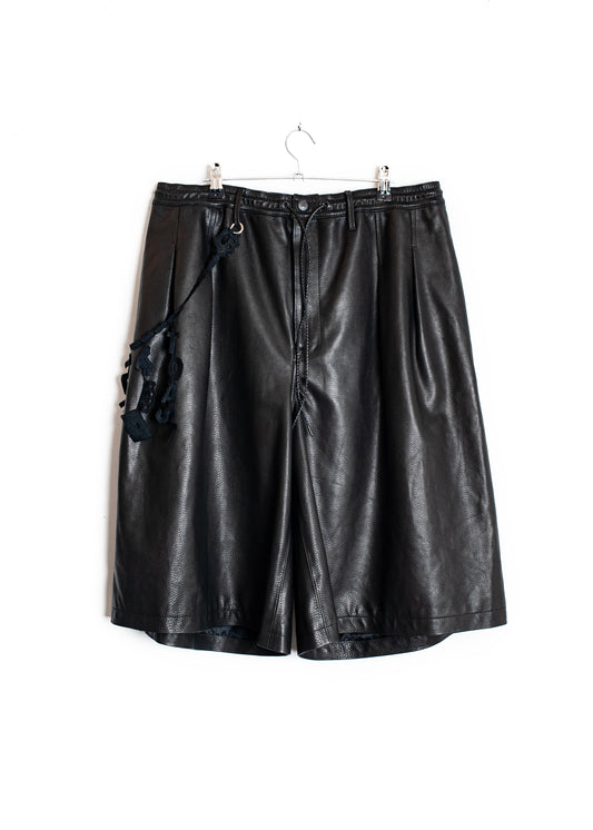 PT-SV-NRS-1011 / Track Cow Leather Shorts