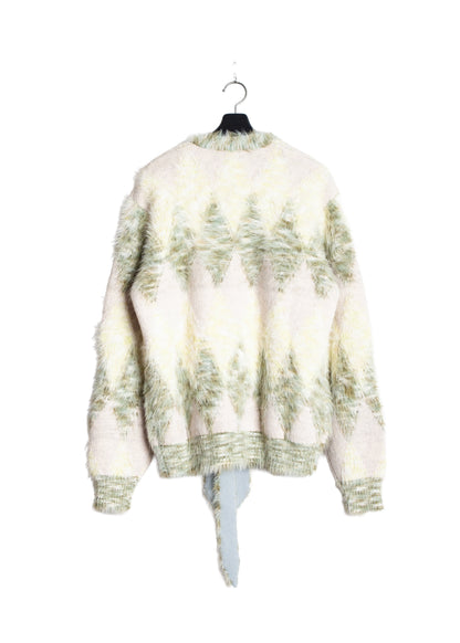 KN-SV-NRA-1003 / Argyle Tie Knit Cardigan