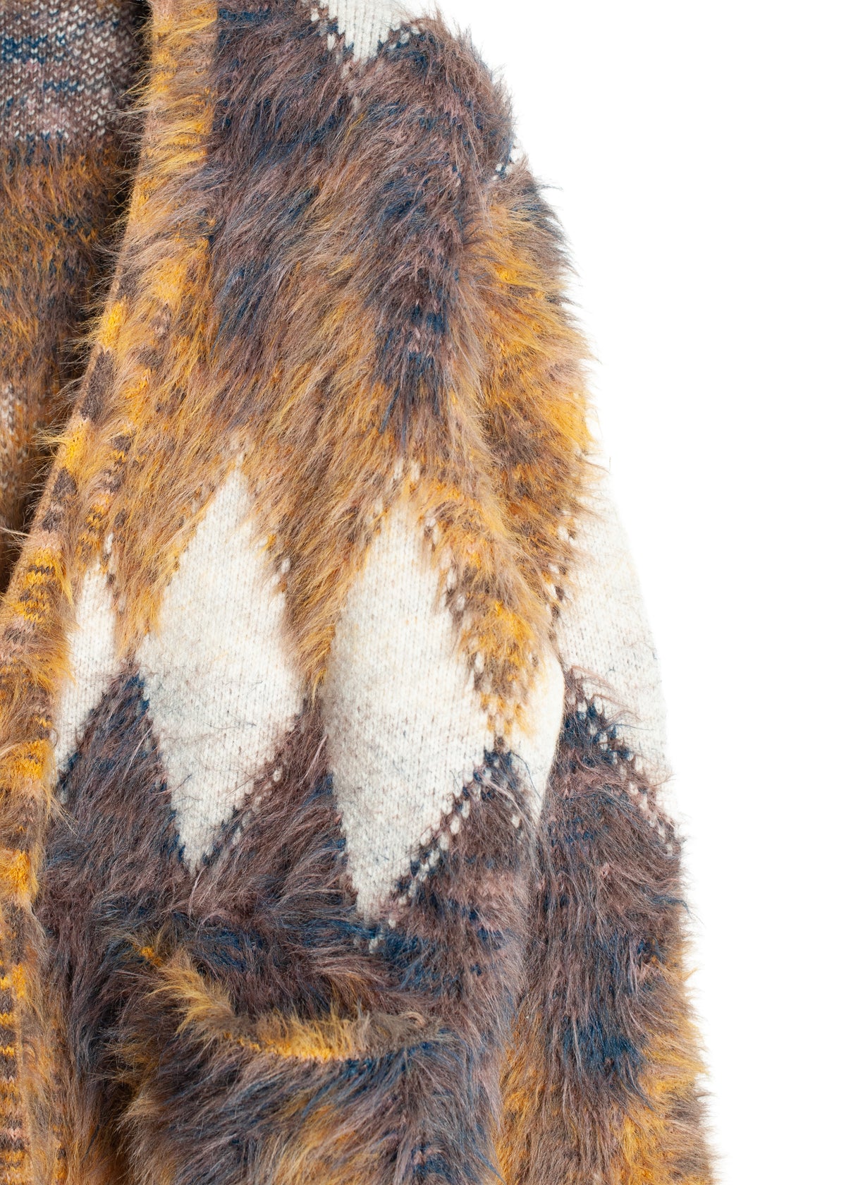 KN-SV-NRA-1003 / Argyle Tie Knit Cardigan