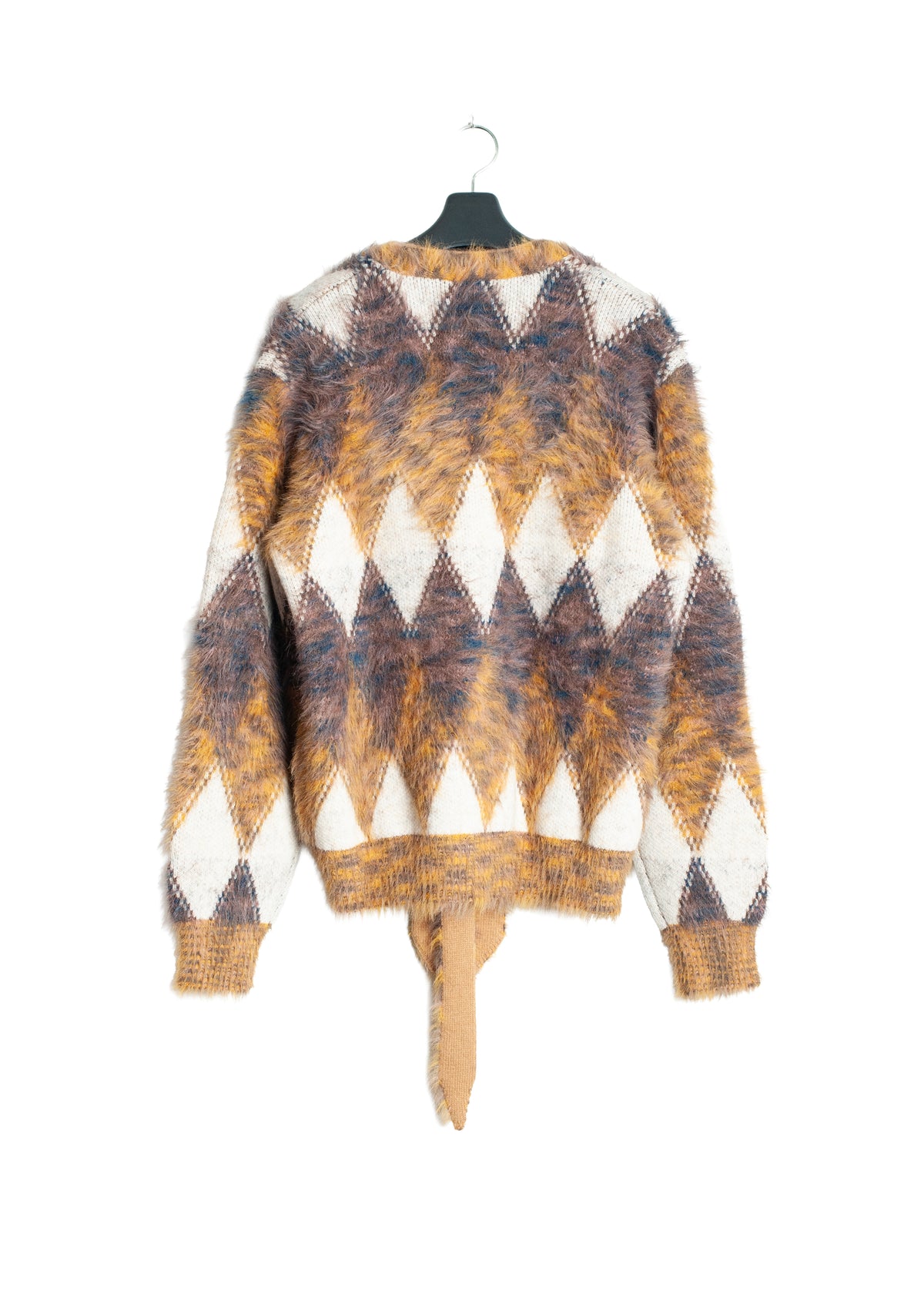 KN-SV-NRA-1003 / Argyle Tie Knit Cardigan