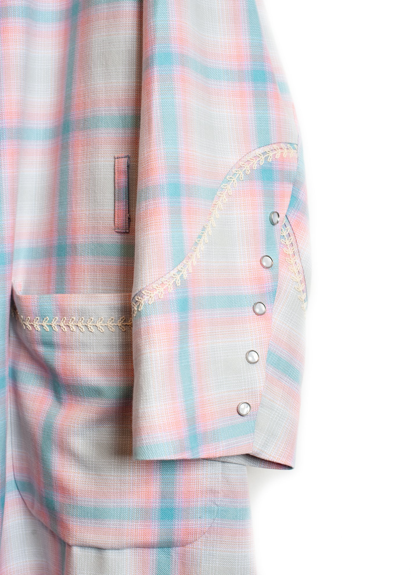 CO-SV-NGS-1001/Western Ombre Check laboratory coat