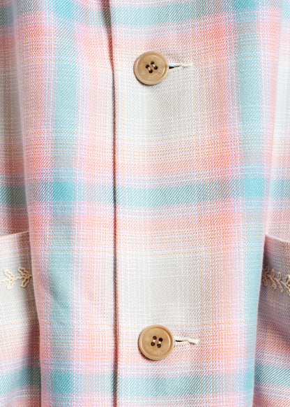 CO-SV-NGS-1001/Western Ombre Check laboratory coat