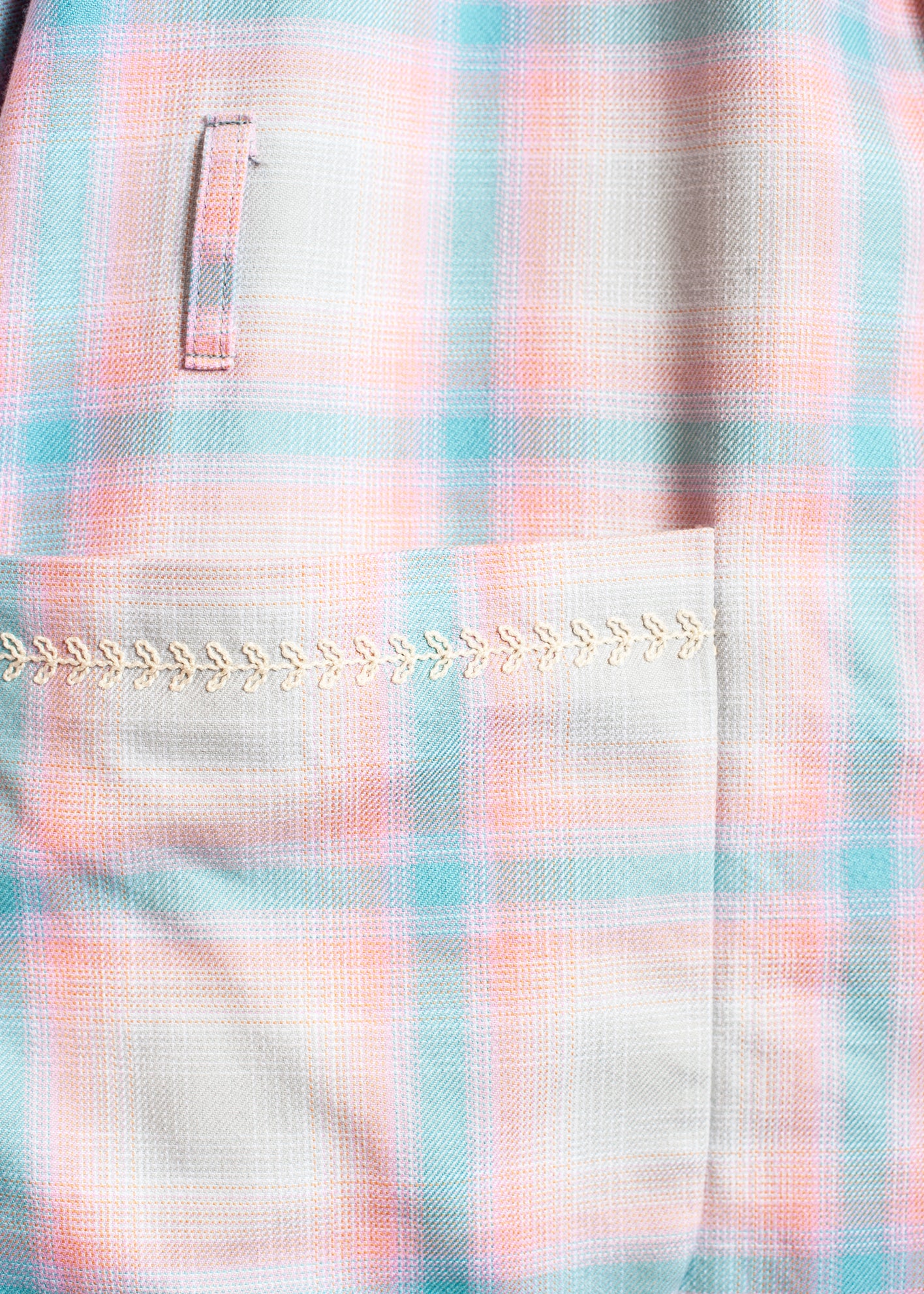 CO-SV-NGS-1001/Western Ombre Check laboratory coat
