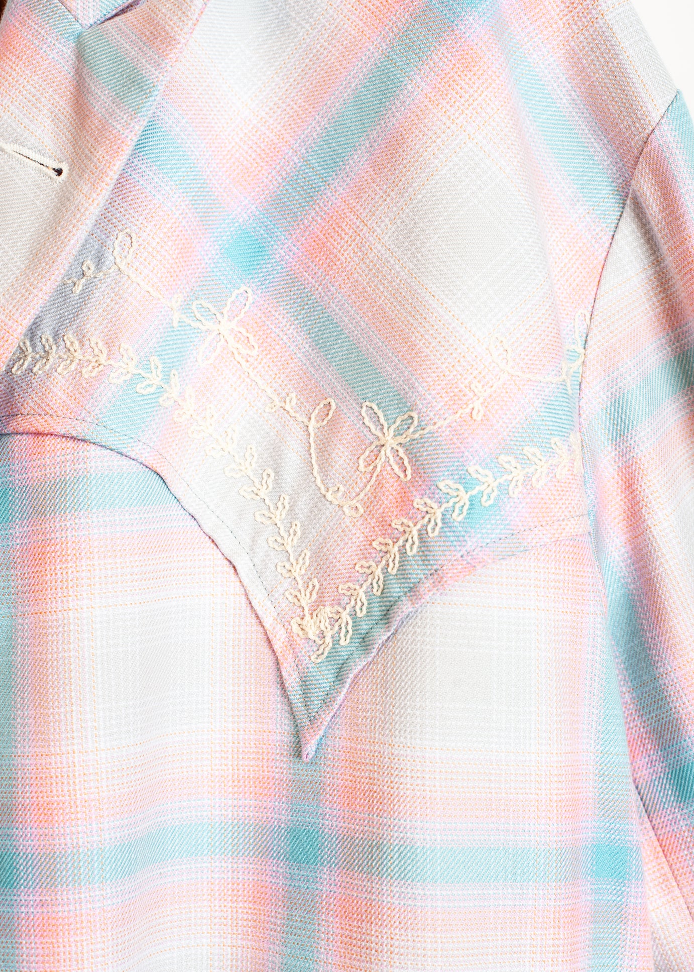 CO-SV-NGS-1001/Western Ombre Check laboratory coat