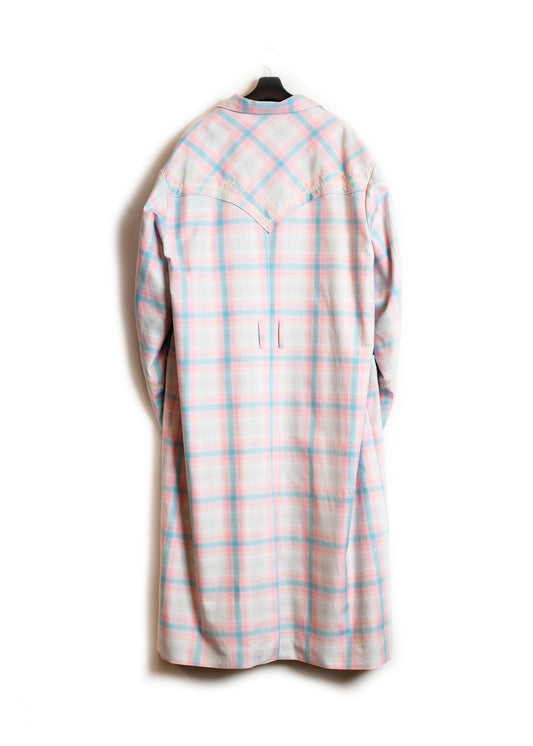CO-SV-NGS-1001/Western Ombre Check laboratory coat