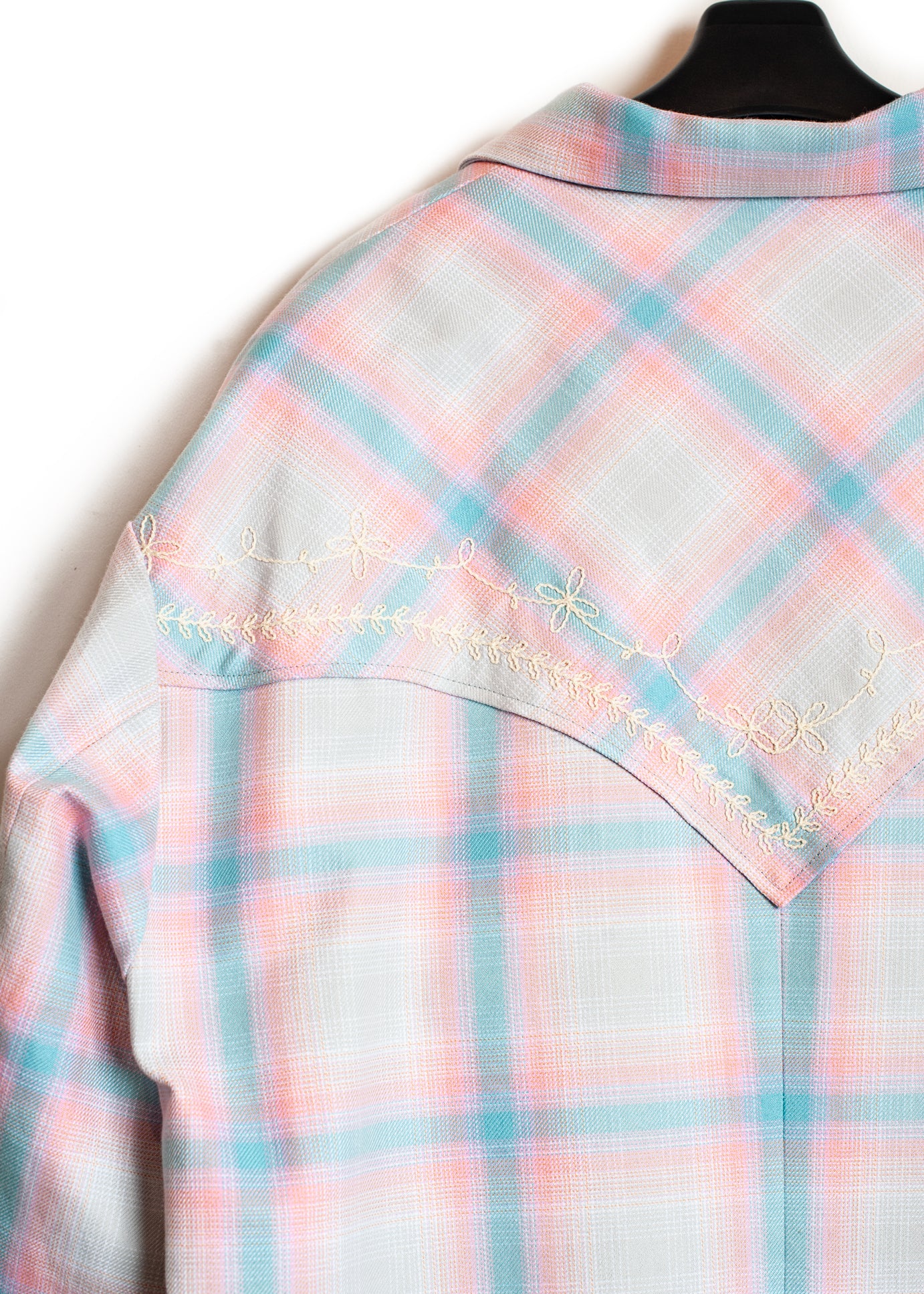 CO-SV-NGS-1001/Western Ombre Check laboratory coat