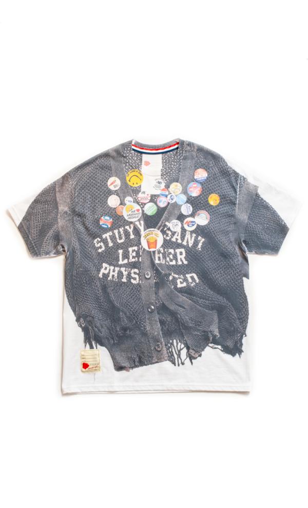 CT-SV-GRS-1001 / Dropout Mesh Cardigan in 2056