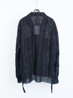 SH-SV-NYA-1002 / Chenille yarn Mesh Shirt