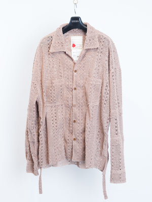 SH-SV-NYA-1002 / Chenille yarn Mesh Shirt