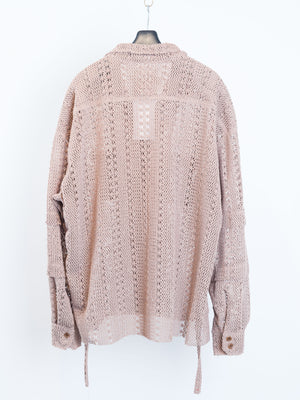 SH-SV-NYA-1002 / Chenille yarn Mesh Shirt