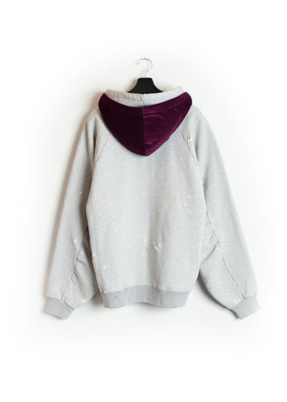 SW-SV-NGA-1003 / Velour Layered Zip up Hoodie