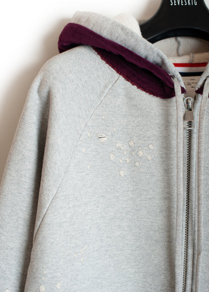 SW-SV-NGA-1003 / Velour Layered Zip up Hoodie