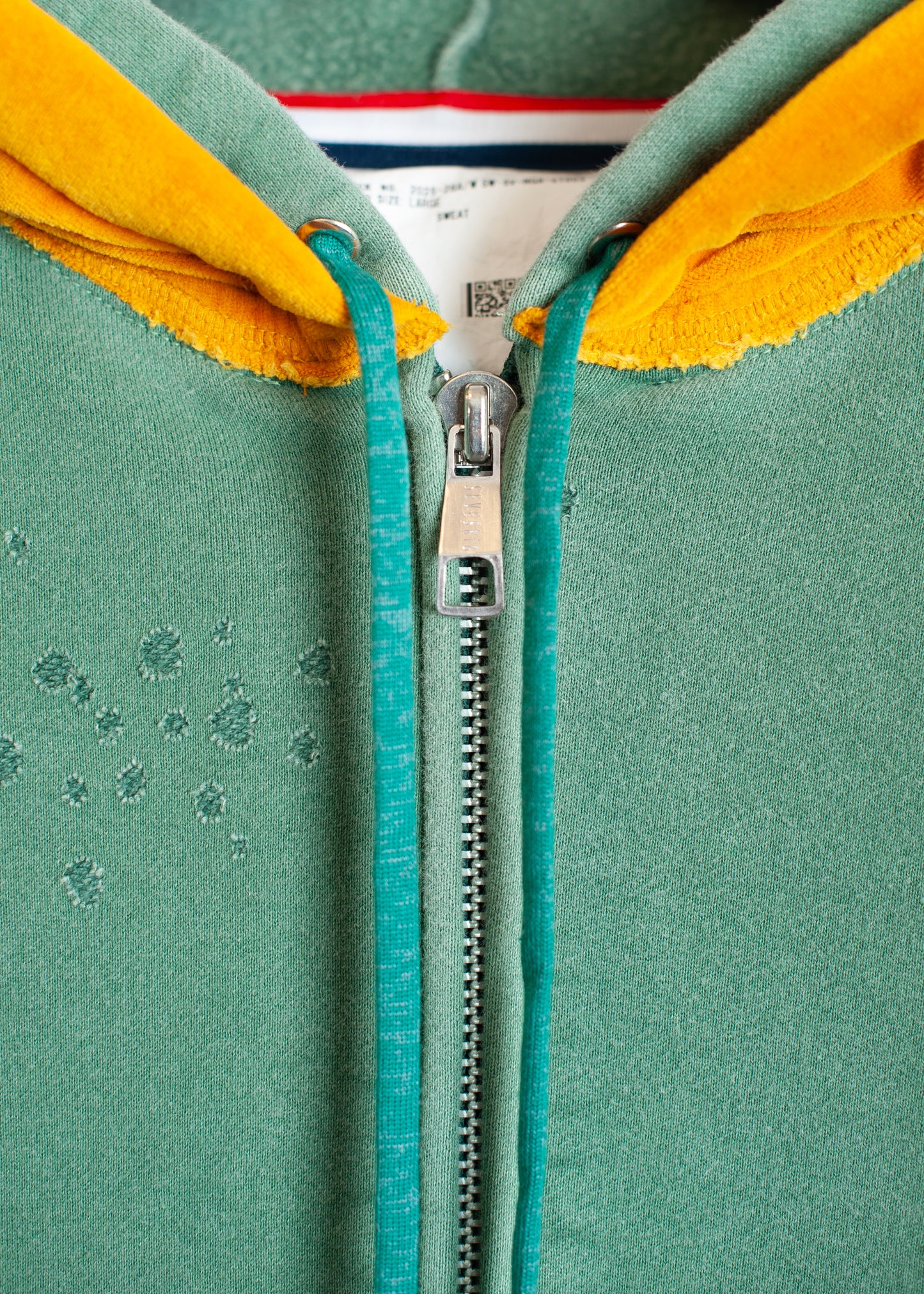 SW-SV-NGA-1003 / Velour Layered Zip up Hoodie