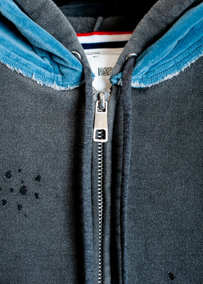 SW-SV-NGA-1003 / Velour Layered Zip up Hoodie