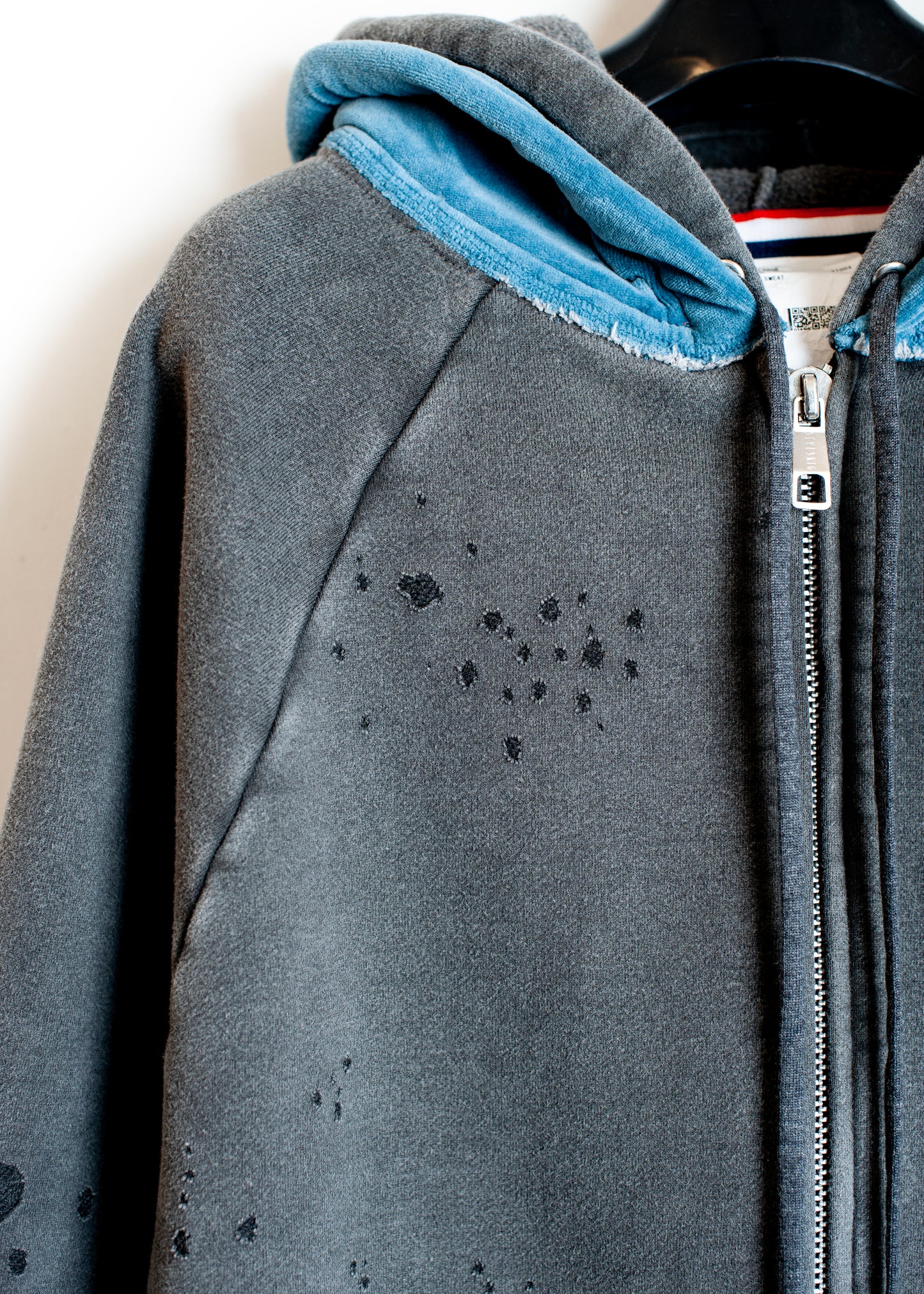 SW-SV-NGA-1003 / Velour Layered Zip up Hoodie