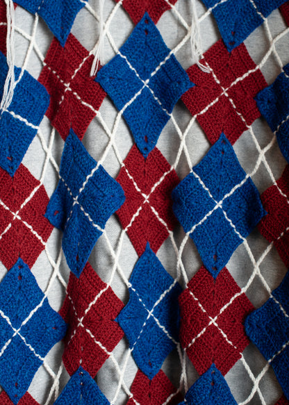 SW-SV-NGA-1006/Patchwork Argyle Tiger Sweat