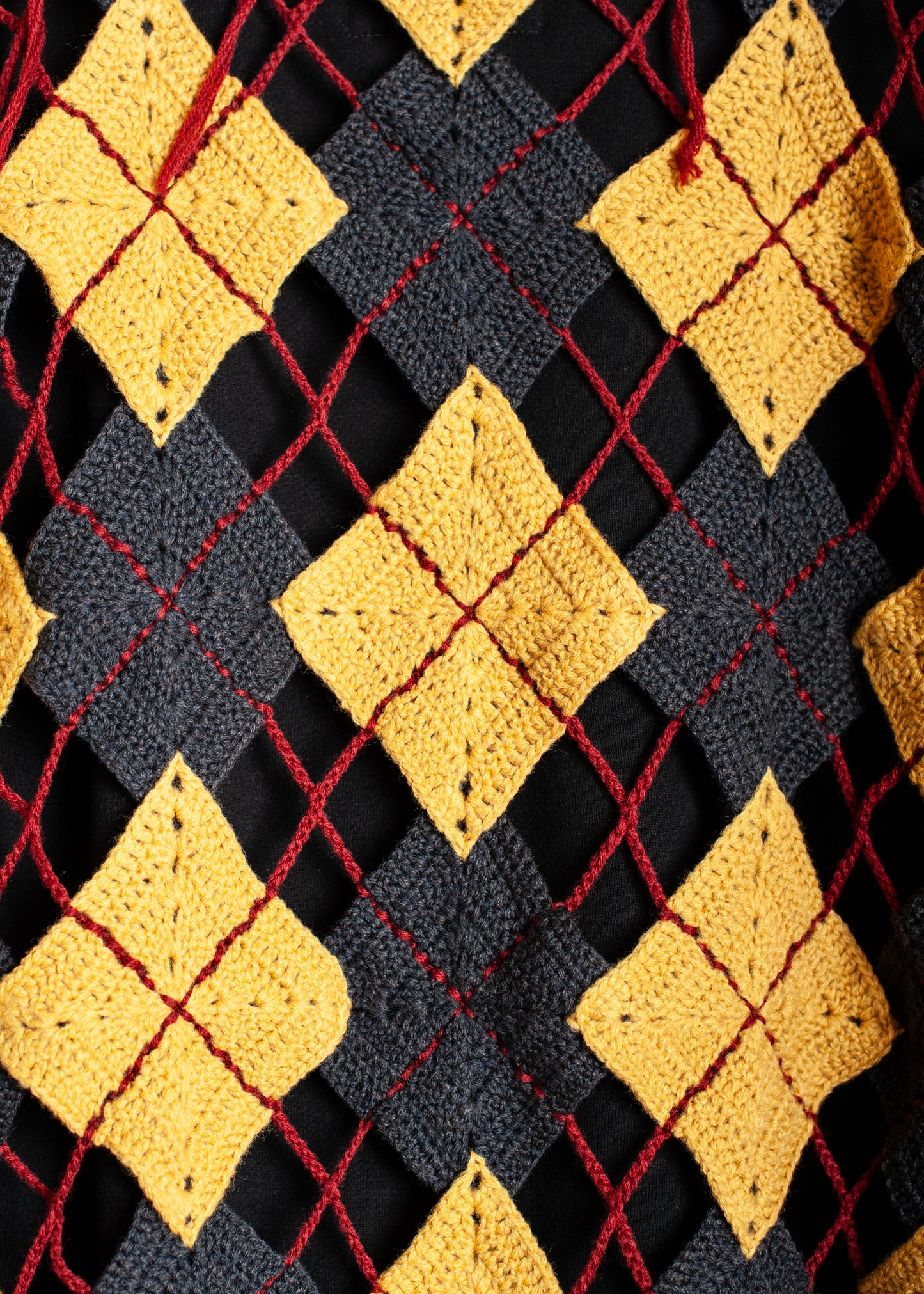 SW-SV-NGA-1006/Patchwork Argyle Tiger Sweat