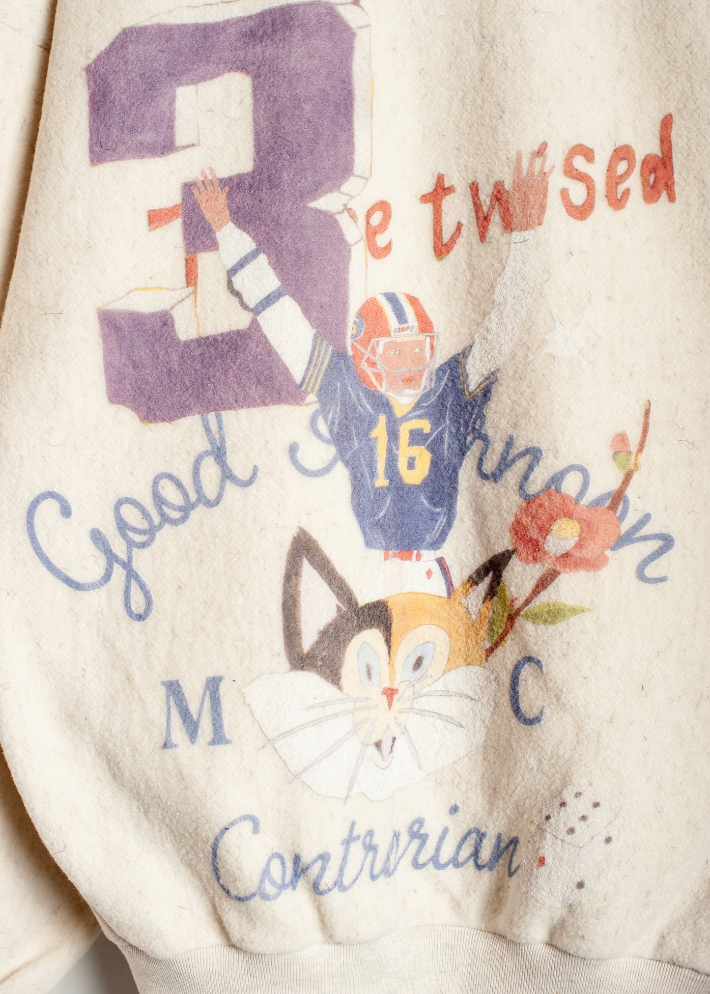 SW-SV-NGA-1007 / Graffiti Wool Sweat Shirt Ver,Ridawo