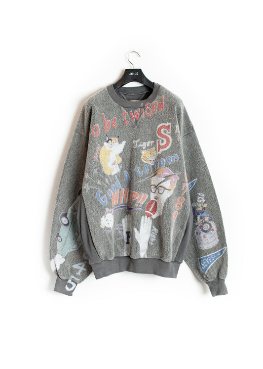 SW-SV-NGA-1007 / Graffiti Wool Sweat Shirt Ver,Ridawo
