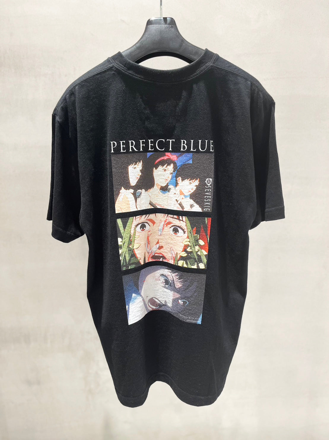 アニメプリントパーフェクトブルーtシャツ