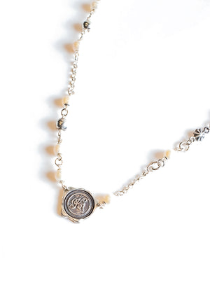 AC-SV-NNS-1010:"EIKI SUGAYA"Freshwater pearl & silver necklace