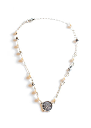 スライドショーAC-SV-NNS-1010:&quot;EIKI SUGAYA&quot;Freshwater pearl &amp; silver necklaceの画像を開く
