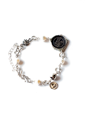 AC-SV-NNS-1012:"EIKI SUGAYA"Freshwater pearl & silver bracelet
