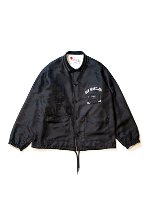 スライドショーJK-SV-NSS-1001  Iimitation mesh S.F.O Coach Jacketの画像を開く
