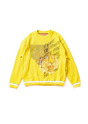 スライドショーKN-SV-NNA-1004 / &quot;A cat can&#39;t be a tiger&quot;Pullover Knit Shirtの画像を開く
