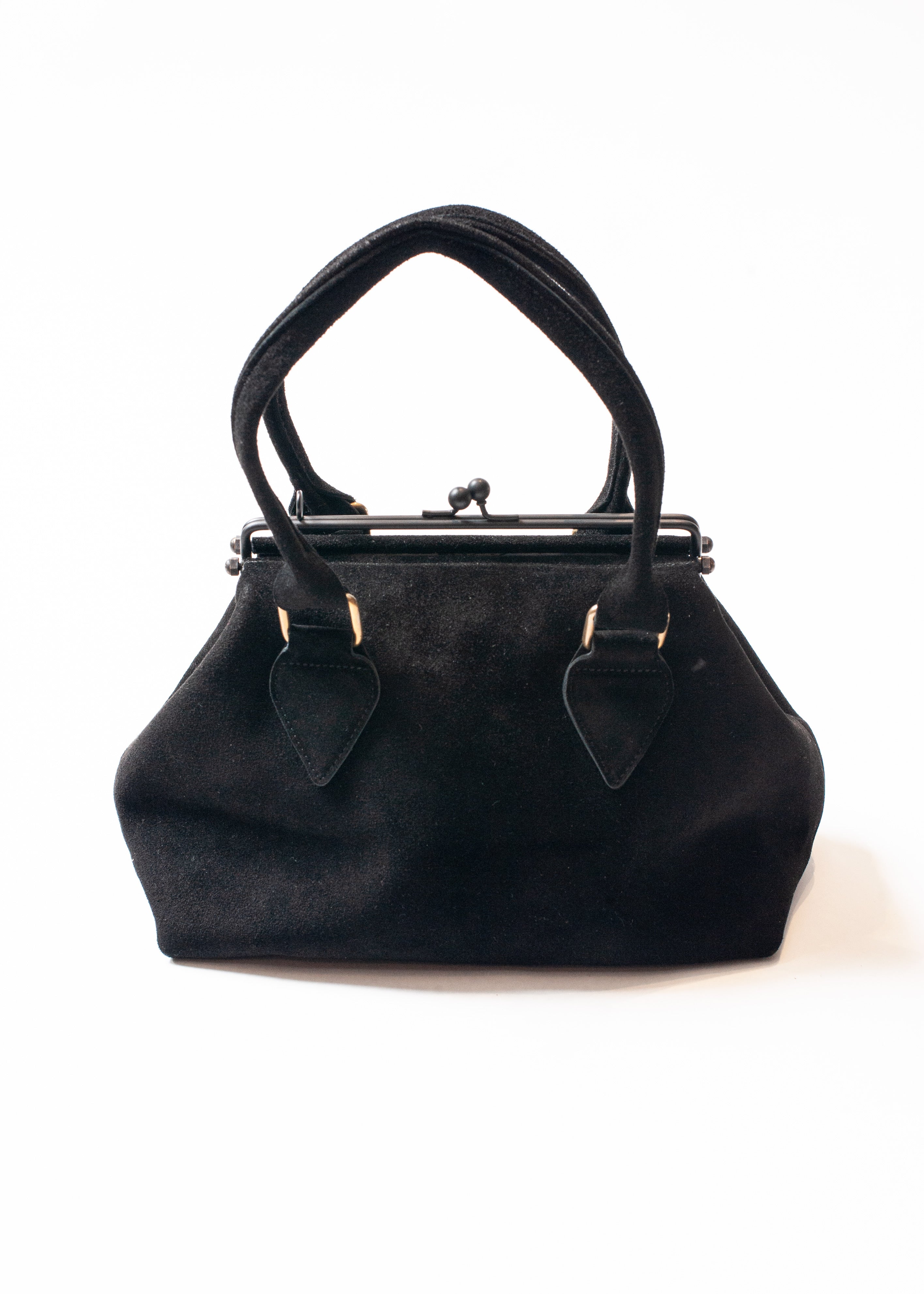 AC-SV-IA-1011:SHO‑02/Cow suede Gama bag with "Six coupde foudre"
