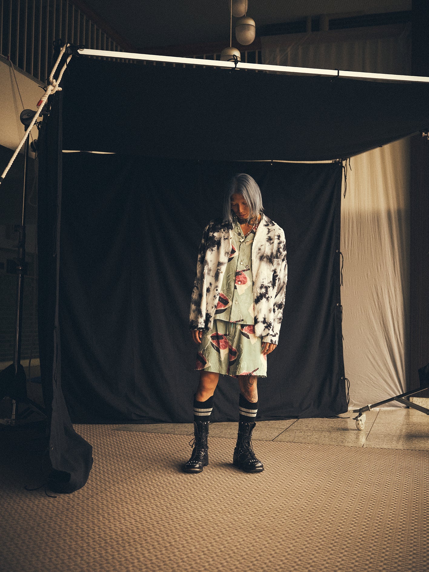 PT-SV-NNS-1005 / SUIKA &amp; TIGER ALOHA SHORT PANTS